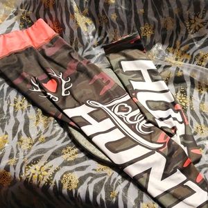 XLUSION Pink/Green Camo Leggings Sm